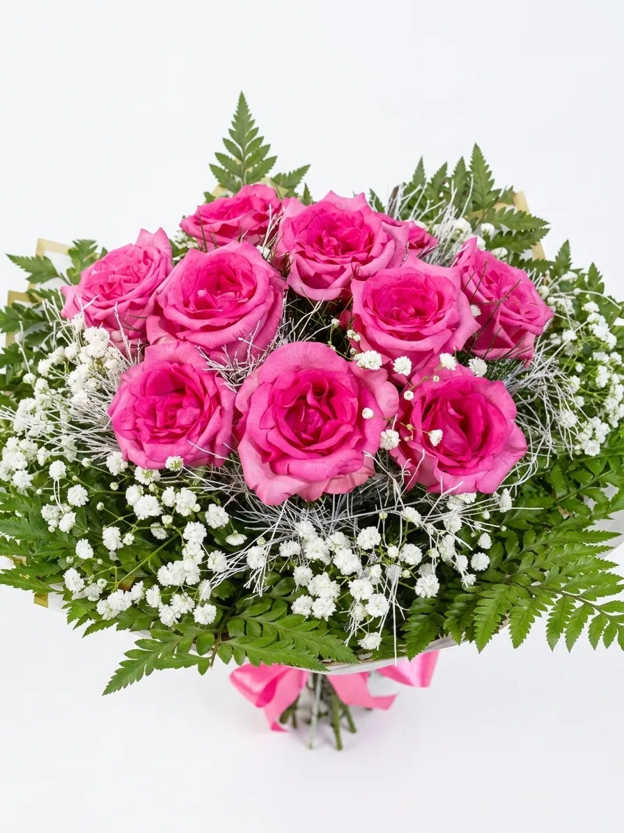 Buquê de 10 Rosas Pink